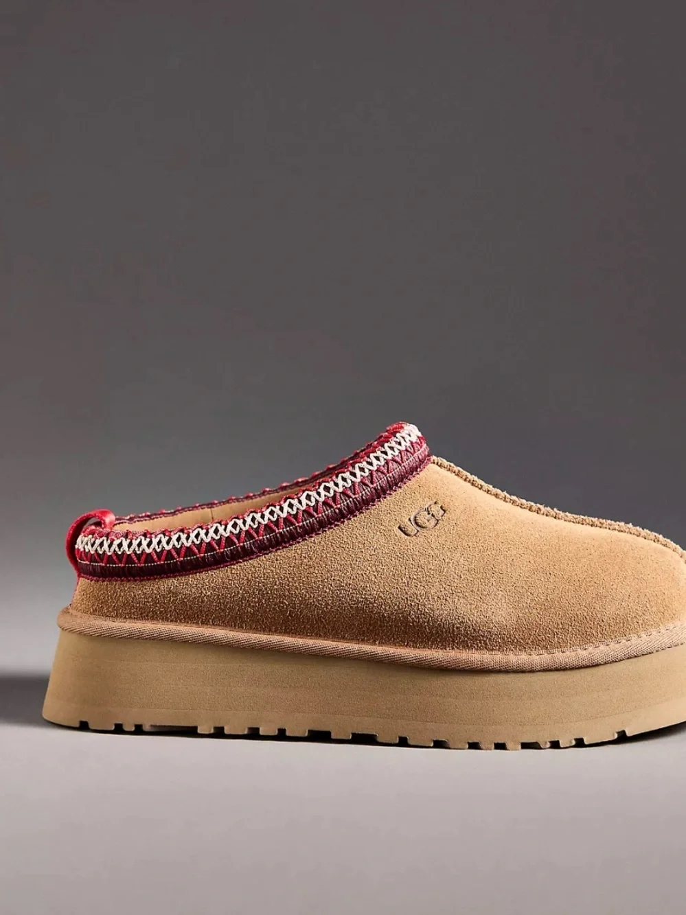New UGG Tazz II Platform Slippers Tasman Shoes Chestnut Sz 7 - Picture 1 of 4